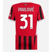 Maglia Calcio AC Milan Strahinja Pavlovic #31 Prima Divisa Donna 2024-25 Manica Corta